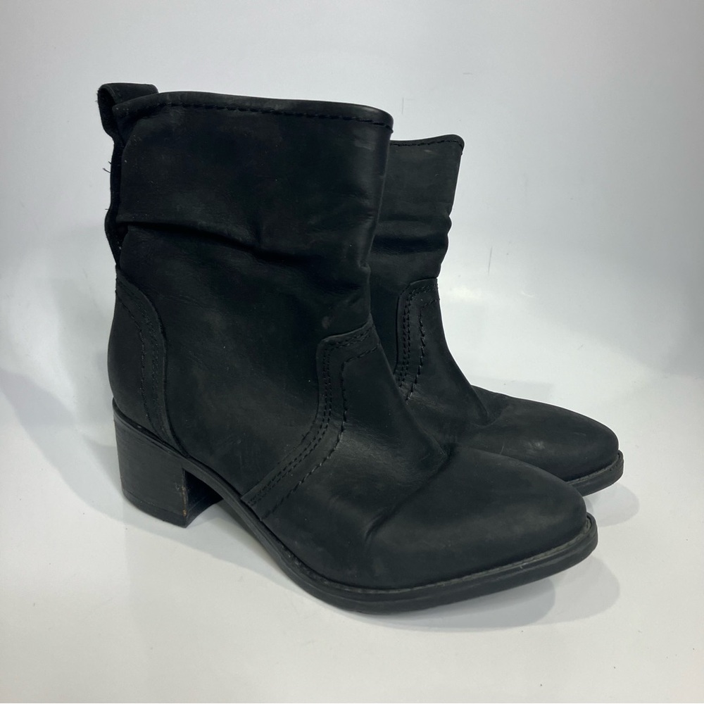 Steve Madden Travis faux leather boots‎ black women’s size 9 punk gothic casual